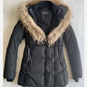 Women's Mackage Black Fur-Trimmed Jacket adali